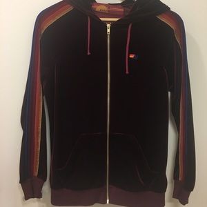 Aviator Nation Classic Zipup Velvet Hoodie